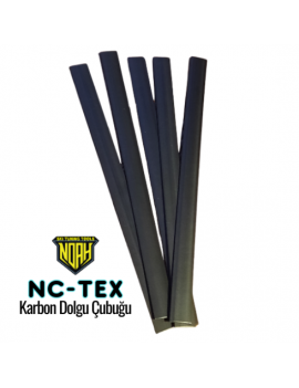 Sıcak Yassı Karbon NC-Tex Dolgu Çubuğu Siyah 6 Adet 200 X 10mm