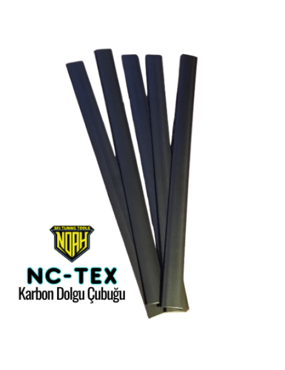 Sıcak Yassı Karbon NC-Tex Dolgu Çubuğu Siyah 6 Adet 200 X 10mm
